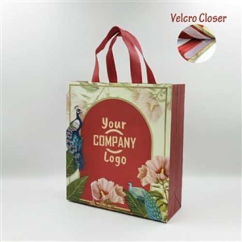 Maroon Jewellery Peacock Printed Non woven Carry Bag Jewellery